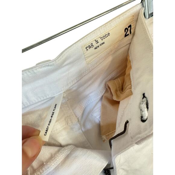 RAG & BONE Casey High Rise Ankle Flare White Size 27 EUC $225 MSRP AW22 - Picture 3 of 9